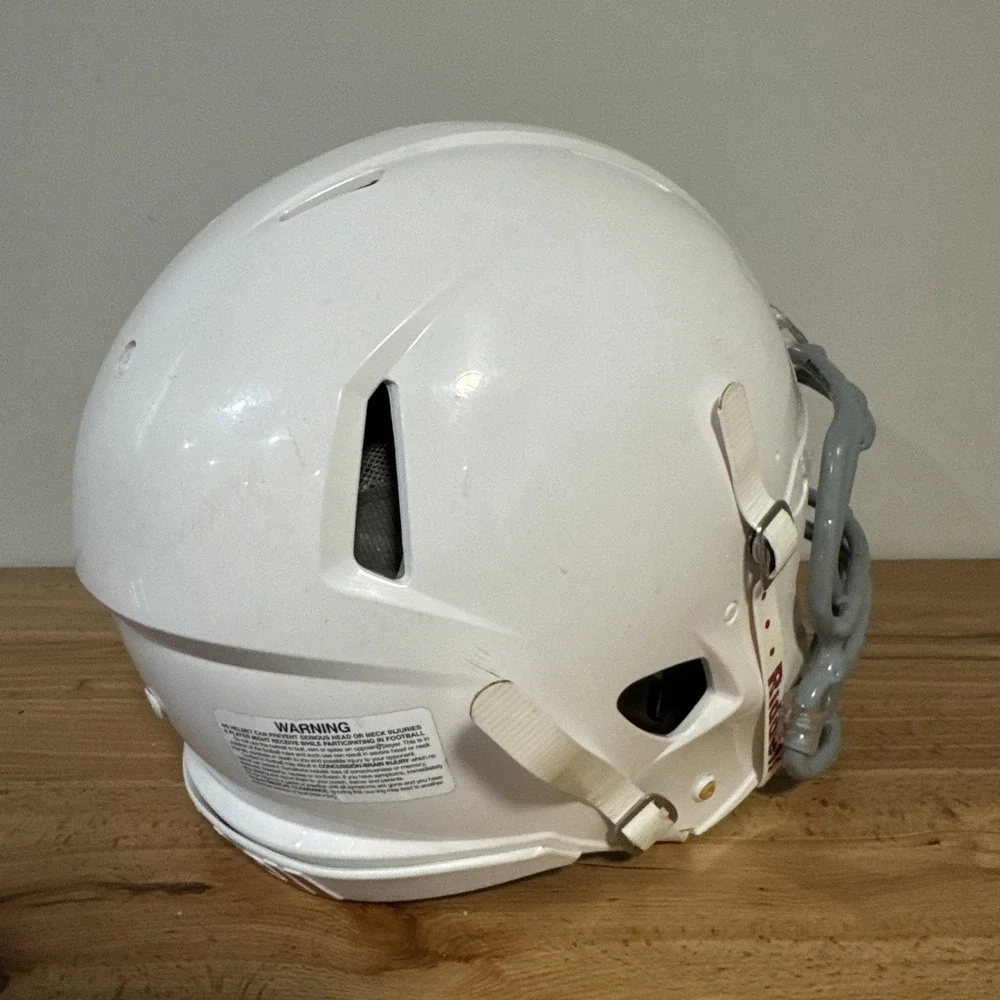 Riddell Speed Classic Football Helmet 2017 - White Grey Face Mask Sz Youth Large - Picture 6 of 11